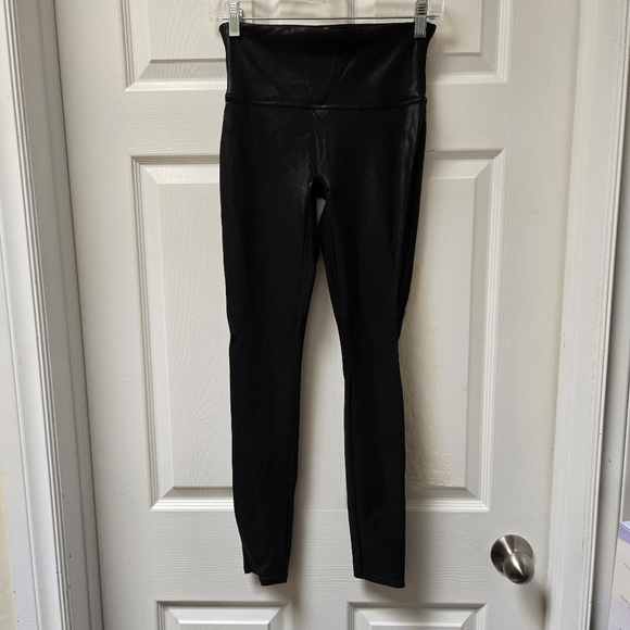 Spanx Women's Black Faux Leather Leggings - Picture 2 of 8